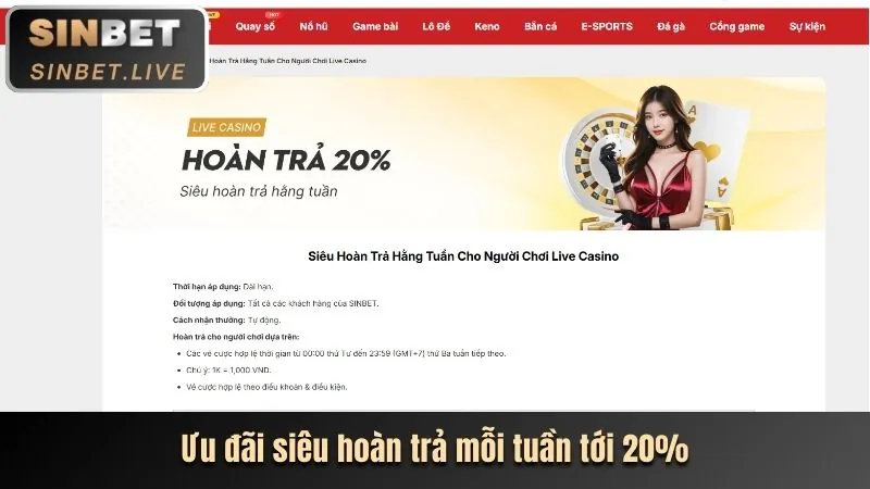 Hoàn trả và thưởng nạp hàng ngày